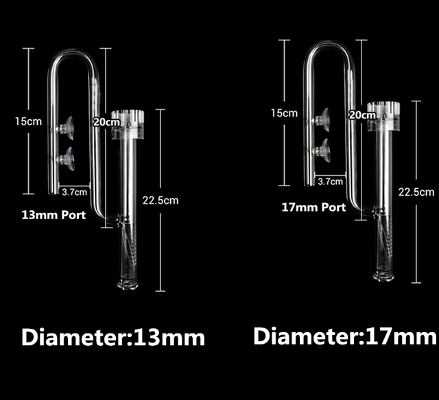 Woda akwariowa akwarium z roślinami szklany odpływ odpływ lilia 12/16mm 16/22mm, Skimmer powierzchniowy: Surface Skimmer / 17MM