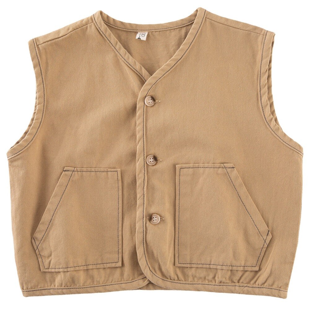 Chaleco de herramientas coreano para niños y niñas, holgado, japonés, informal, 2-6 años, Primavera,
