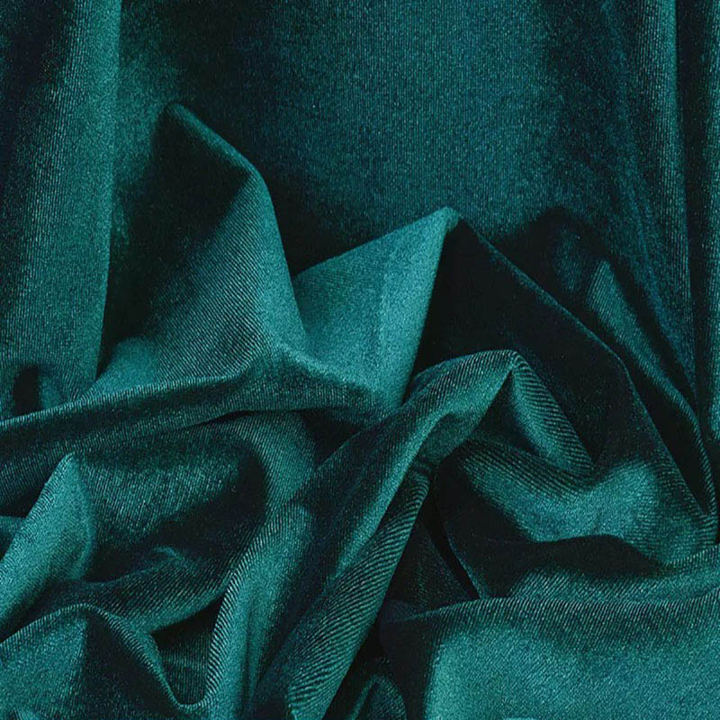 Tela de terciopelo elástico de lujo estampado de leopardo tela de terciopelo ropa de costura trajes tela artesanal: 09 - Peacock Blue