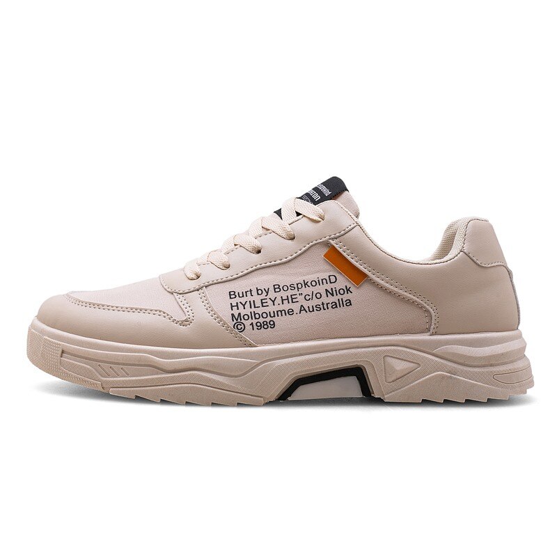 Sneaker Men Classic White Shoes Comfortable Skateboarding Shoes Wear Men's Shoe Breathable Casual Shoes Zapatos De Hombre: Beige / 9.5