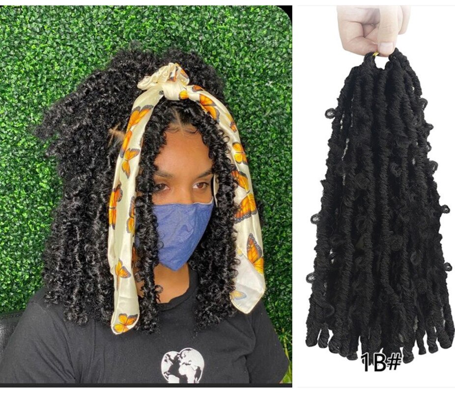 Butterfly Locs Distressed Faux Locs Crochet Braids Hair Pre-twisted Braids Hair Easy Install