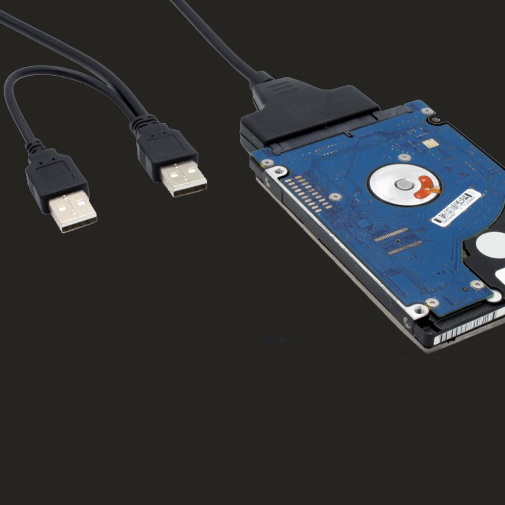 1pc lednings kabel computerstik hdd ssd adapter usb til sata konverter kabel 7+22 ben 2.5 harddisk