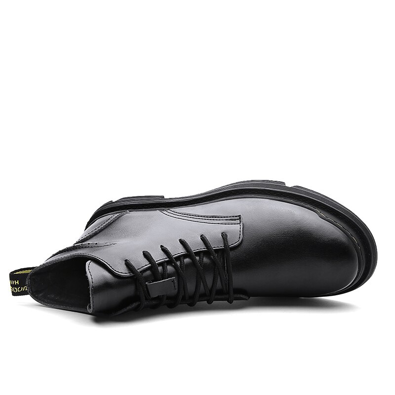 Forår/efterår mænd læder sneakers brune vintage arbejdsstøvler til mænd mærke herre motorcykel støvler mænd støvler