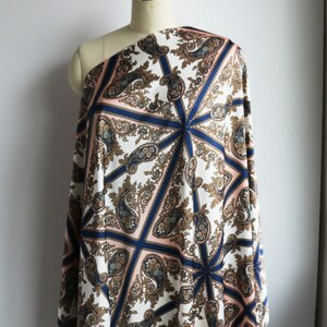 100cm*148cm Polyester Patchwork Dress Scarf Material Ethnic Paisley Fabric Crepe Satin Charmeuse: pink