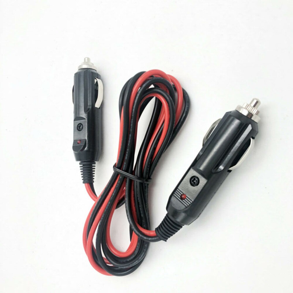 Car Heavy Duty Cigar Lighter Plug Charger Extension Cable Male To Male 1m 15A Heavy Duty Copper Wire