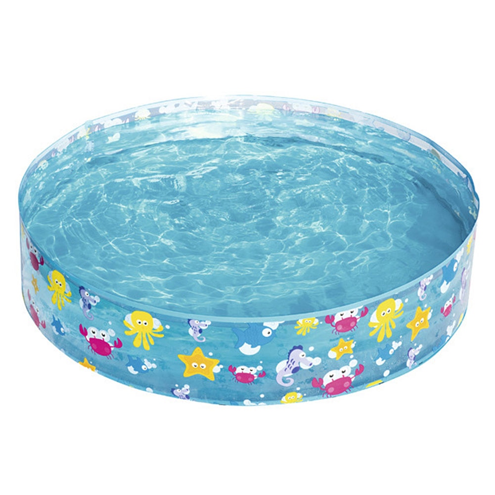 Piscinas de dibujos animados para niños, 25cm de altura, redonda, patio, casa, bañera transparente inflable, juguete para