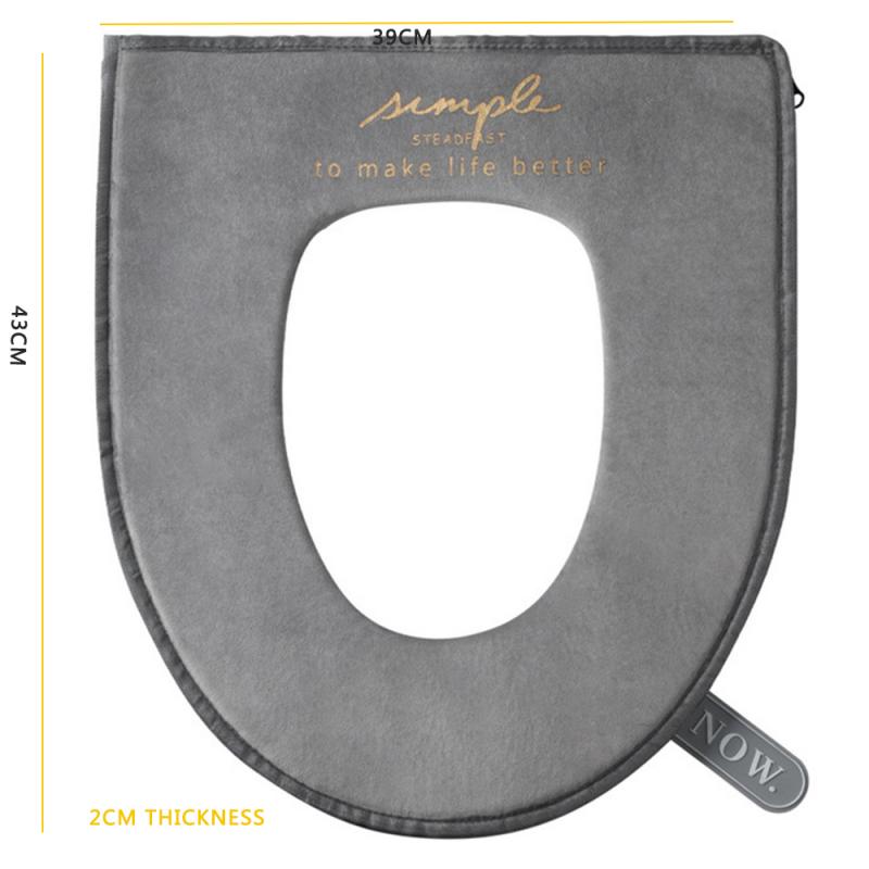 Uniwersalny pokrowiec na deskę sedesową zapinany na suwak na zimę miękki podgrzewany zmywalny podkładka na siodełko WC Podkładka sedes robić łazienki pokrowiec na deskę sedesową