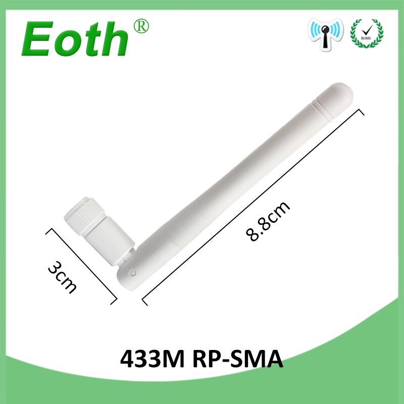 2 stück 433 Mhz Antenne 3dbi RP-SMA Stecker 433MHz antenne Lorawan antena gerichtet wasserdichte drahtlose watermeter 433m