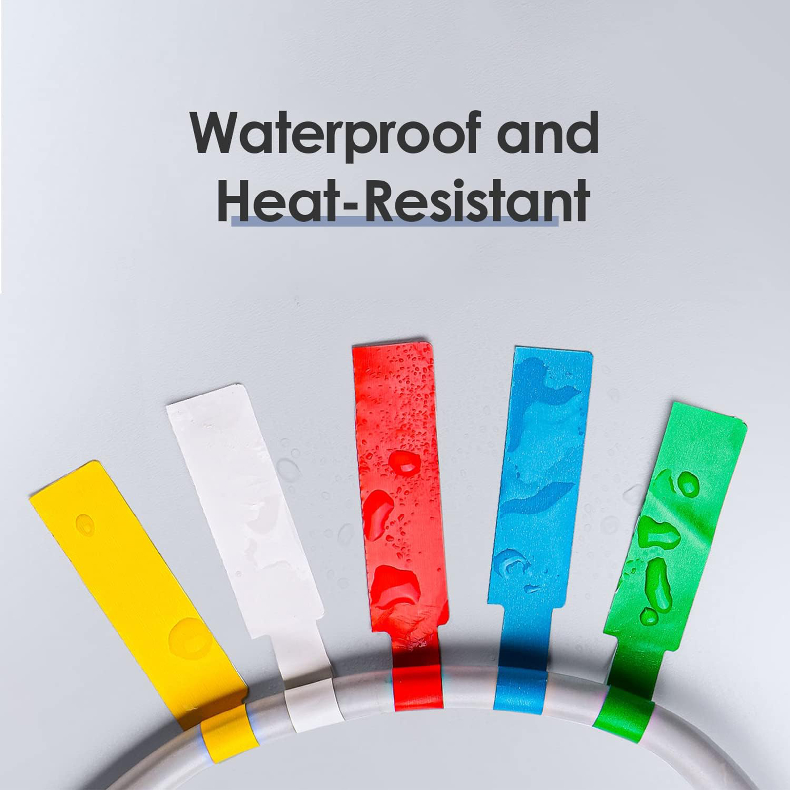 240 Stück Kabeletiketten, Anhänger für die Kabelmanagement, bunte, wasserfeste Kabeletiketten für Kabeletiketten, selbstklebend, reißfest