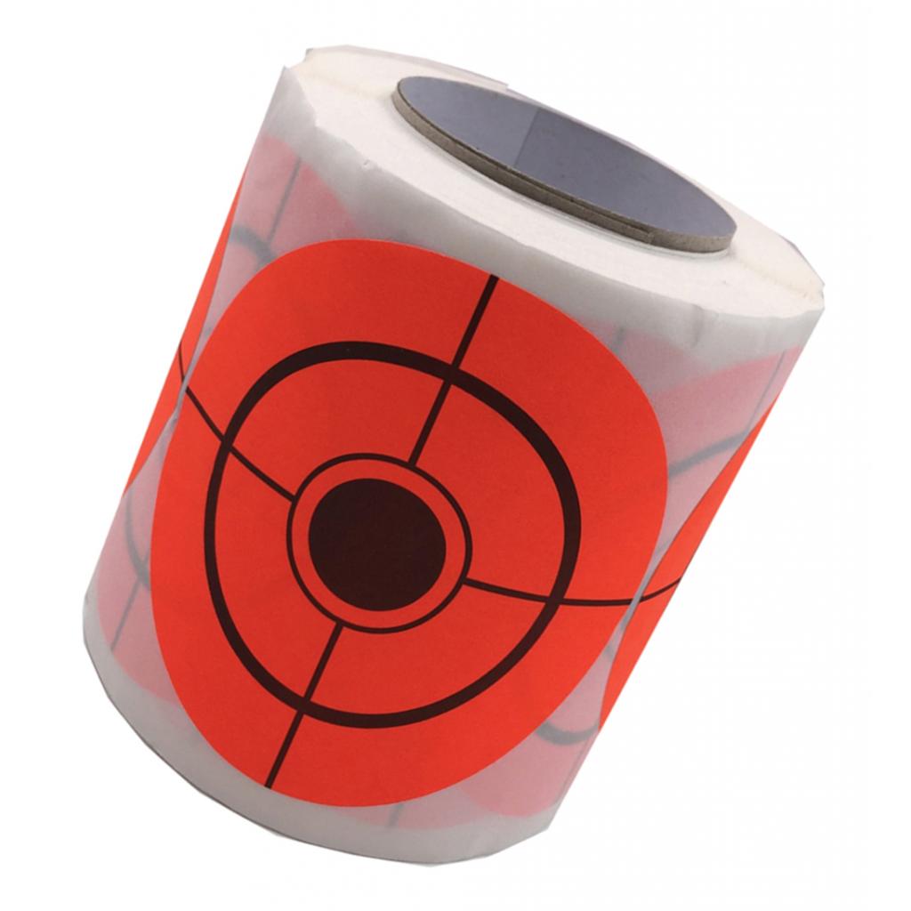 250Pcs/Roll Doelen Oranje Zelfklevend Papier Doel Stickers