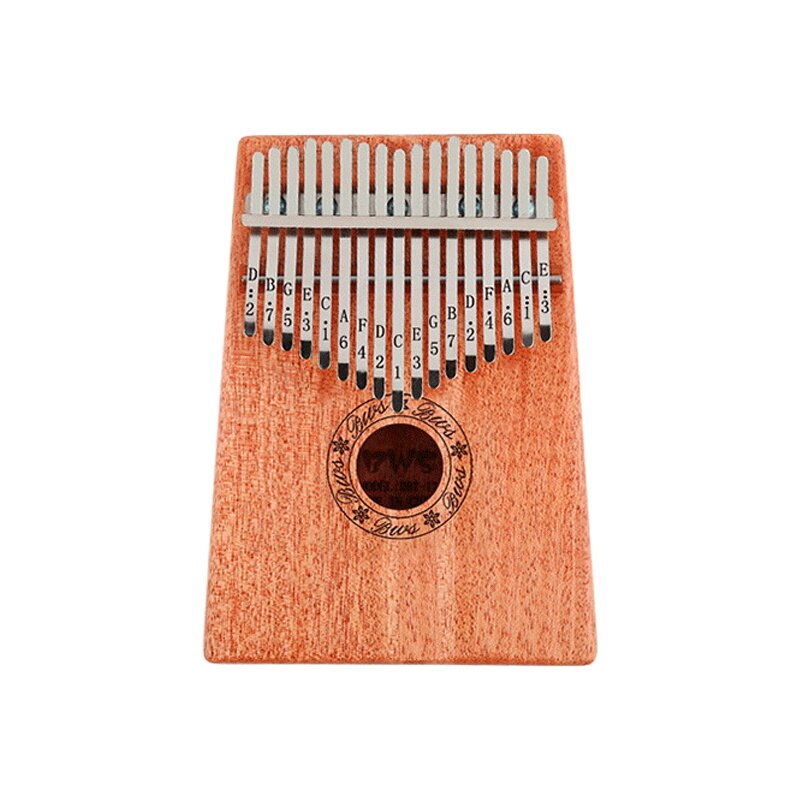 Kalimba 17-Key Thumb Piano Mahonie Fineer Geïntegreerde Kalimba Muziekinstrument Kinderen Beginner Draagbare Vinger Piano: 2