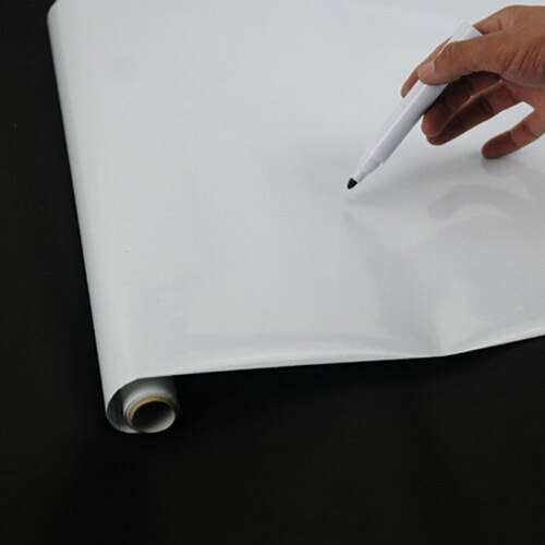 SOSW-Peel and Stick Whiteboard PVC Sticker Free Marker Pen 45cmx200cm
