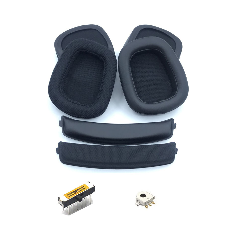 Interruptor de encendido y botón de volumen para auriculares Logitech G933 G935 G633 G635 Artemis Spectrum, repuesto de cojín para auriculares inalámbricos