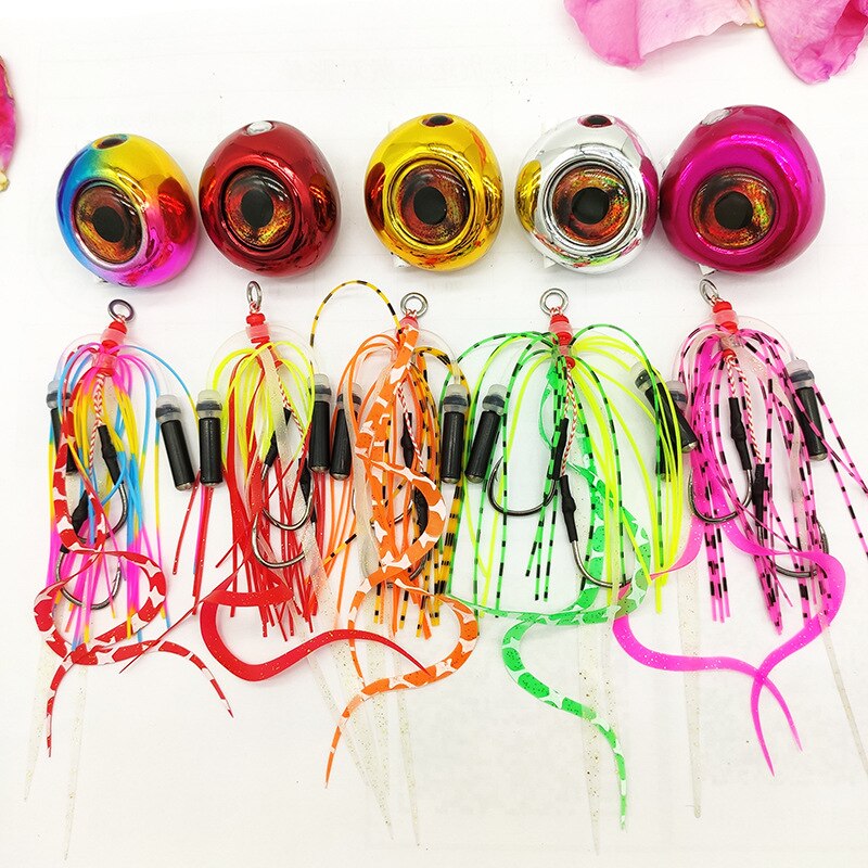 200g/150g/120g/100g/80g/60g/40g tenya Kabura Pesca Slider Snapper/Sea bream Jig head with skirt lead jig jigging lure: 60g(1pcs)