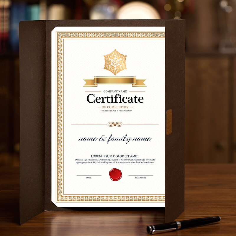 CUCKOO 1 Sheet DIY Typesetting Retro Certificate Have Shading and Frame A4 Printable Thick Paper Print paper for Children/Employ