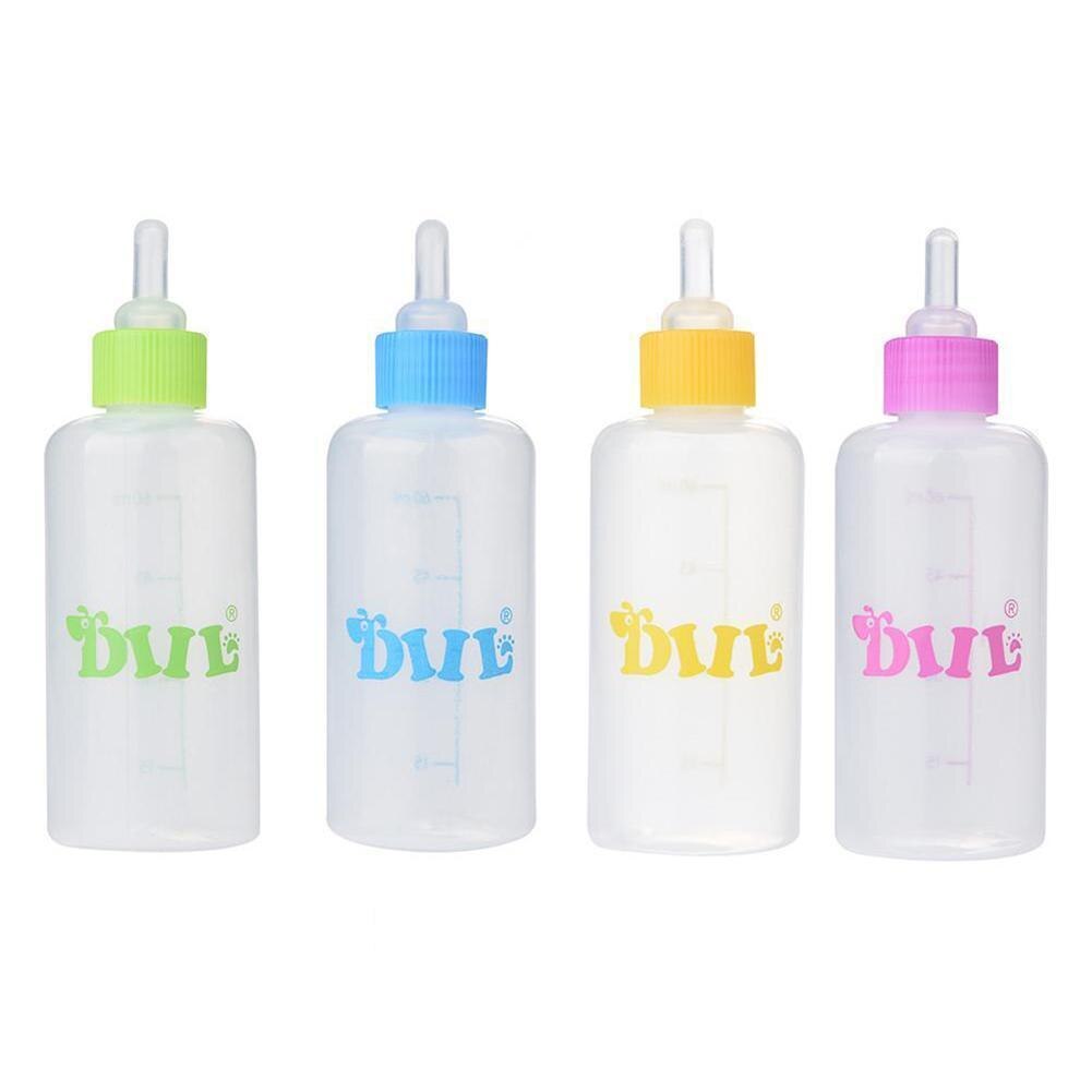 Animal de compagnie chat chien bouteille de lait Animal de compagnie chiot chaton bébé Animal ensemble 60ML alimentation en plastique amical bouteille de soins infirmiers Environmentall V2X5