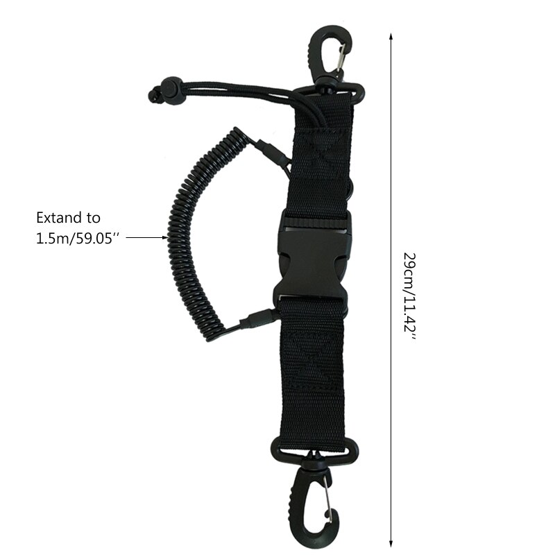 Diving Camera Lanyard Spring Coil Camera Scuba Diving Quick Release Buckle Clips