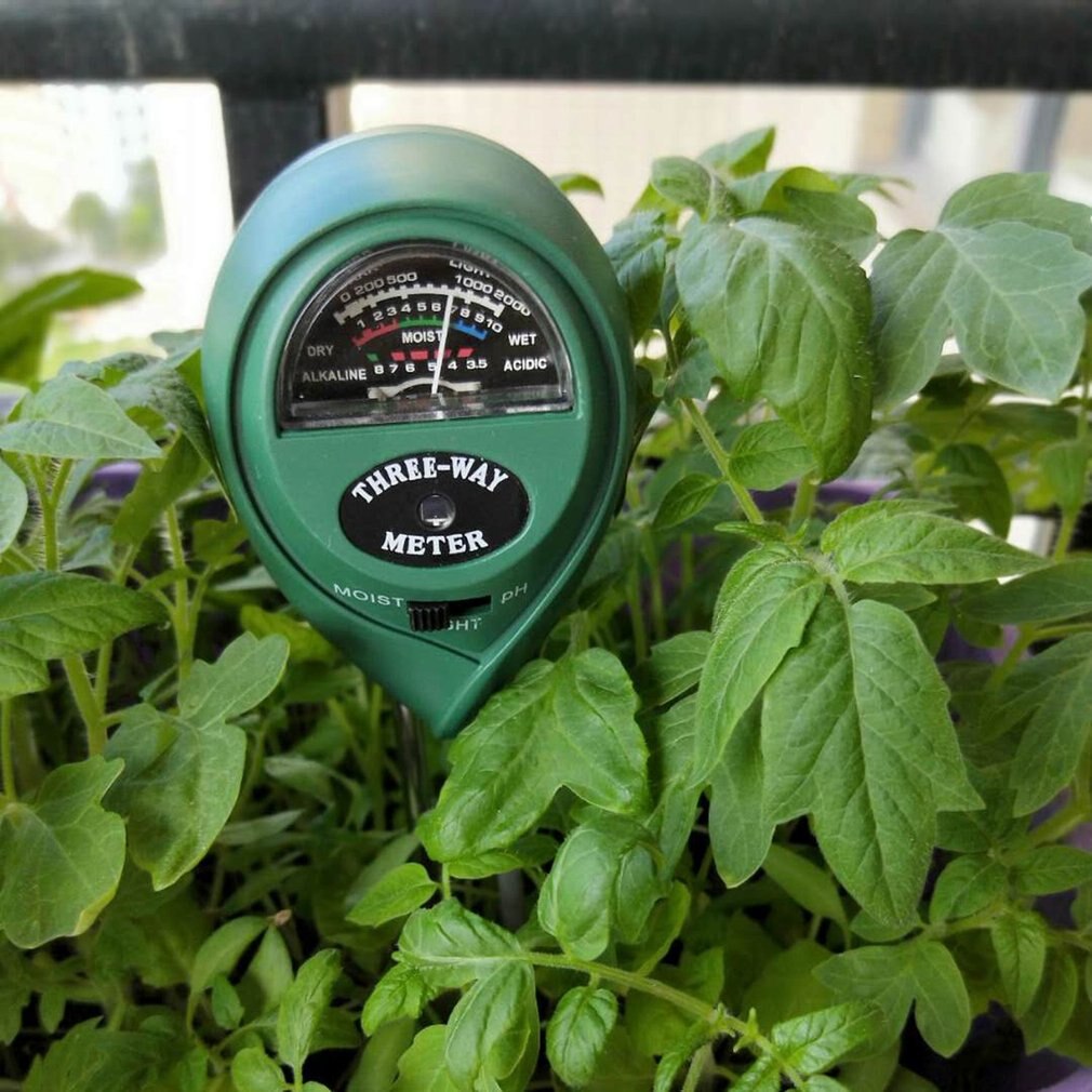 Udendørs hygrometer jord ph tester fugt lysmåler 3 in 1 ph detektor analysator pointer jord sensor til haveplante jord