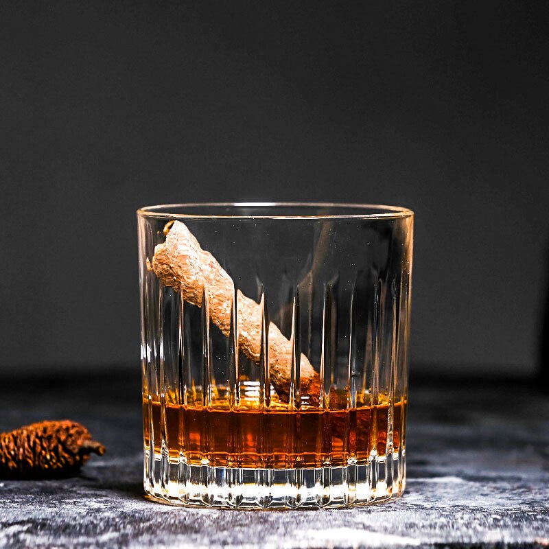 Gestreepte Whiskey Glas Bar Gewijd Klassieke Cocktail Glas Retro Geest Glas Glas Wijn Glas