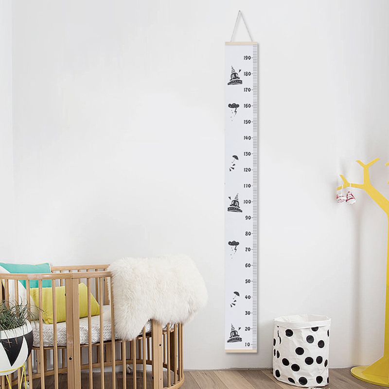 200cm Child Height Ruler Kids Growth Chart Simple Room Decorate