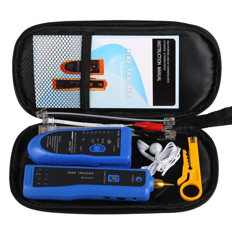 LAN Network Cable Tester Cat5 Cat6 RJ45 UTP STP Detector Line Finder Telephone Wire Tracker Tracer Diagnose Tone Tool Kit