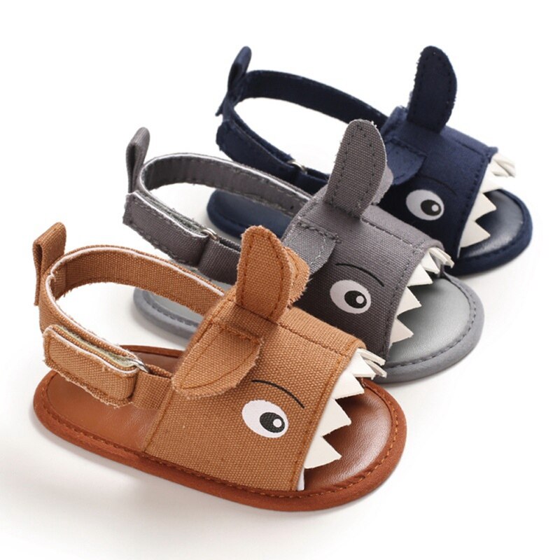 WEIXINBUY zapatos bonitos de verano para bebés, sandalias de algodón para niños, zapatillas para bebés, zapatos de cuna para niños con gancho de 0 a 18 meses, sandalias antideslizantes informales para bebés 3
