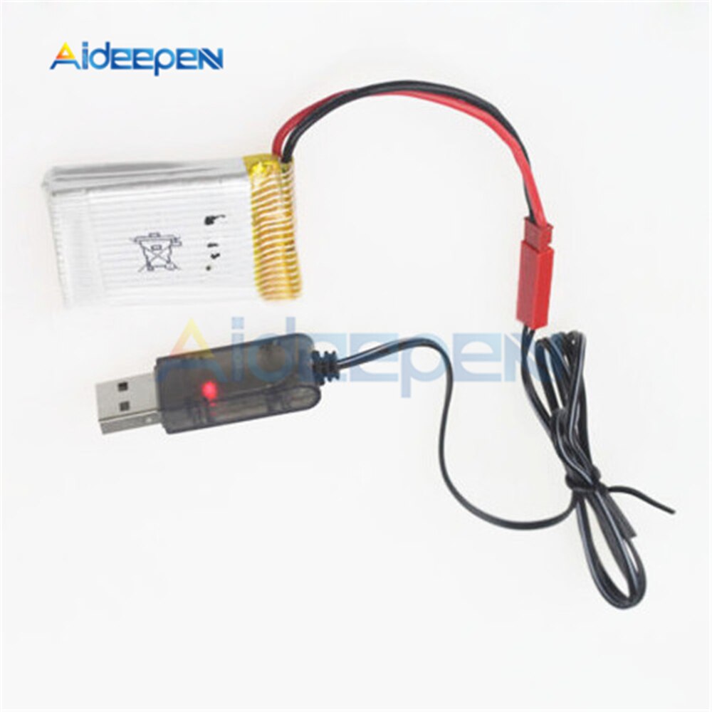 3.7V 500mA Output 1S Lipo Lithium Battery USB Cable Charger Red JST Female Head for Lipo Battery