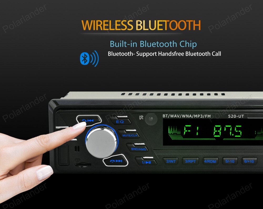 Autoradio Bluetooth Auto Stereo Fm 520UT Radio 1din Usb Steeing Wheel Control Sd Aux In Radio Cassette Speler MP3