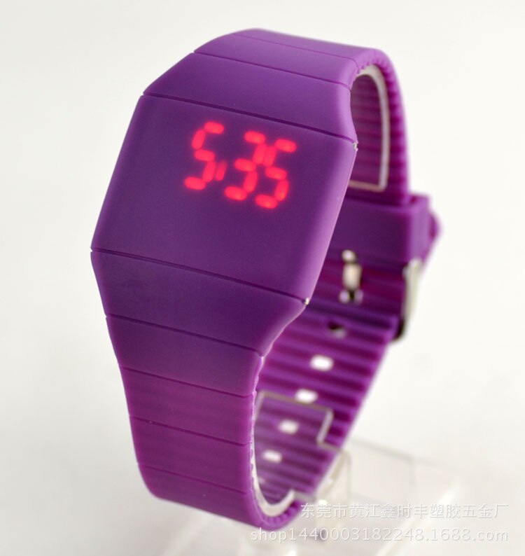 Reloj electrónico con pantalla táctil para niños, reloj de pulsera deportivo resistente al agua con pantalla táctil de gatito, jalea, hello LED, digital, para niños y niñas