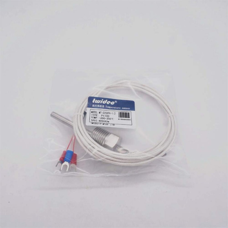 PT100 Temperature Sensor Probe 3 Wire Temperature Controller -200~250℃ Waterproof and Antirust 304 Stainless Steel Thermocouple