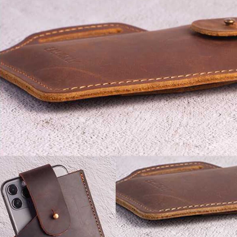 PU Leather Belt Clip Holster Case for 6.5 inch Mobile Phone Pack Waist Bag Sport Covers Cell Phone Accessories Mini Bags
