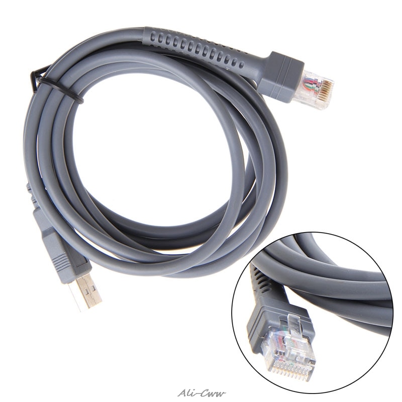 2M escáner de código de barras símbolo Cable USB LS1203 LS2208 LS4208 LS3008 CBA-U01-S07ZAR