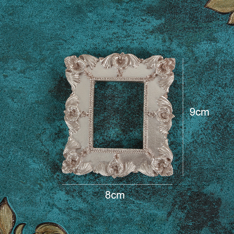 Silver Background Photo Frame para Fotografia, Retro Props, DIY Picture Frames, Studio Room Decor, Jóias Acessórios: Lavanda