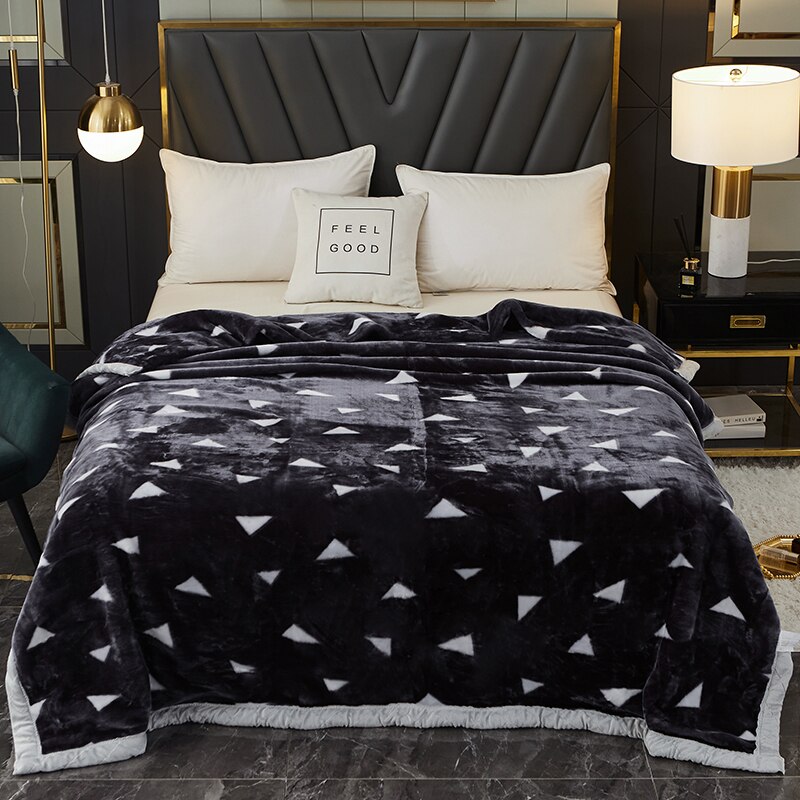 Cartoon Double-Side Winter Dikke Raschel Dekens Kids Adult Leuke Bed Spread Super Zachte Worp Deken: 09