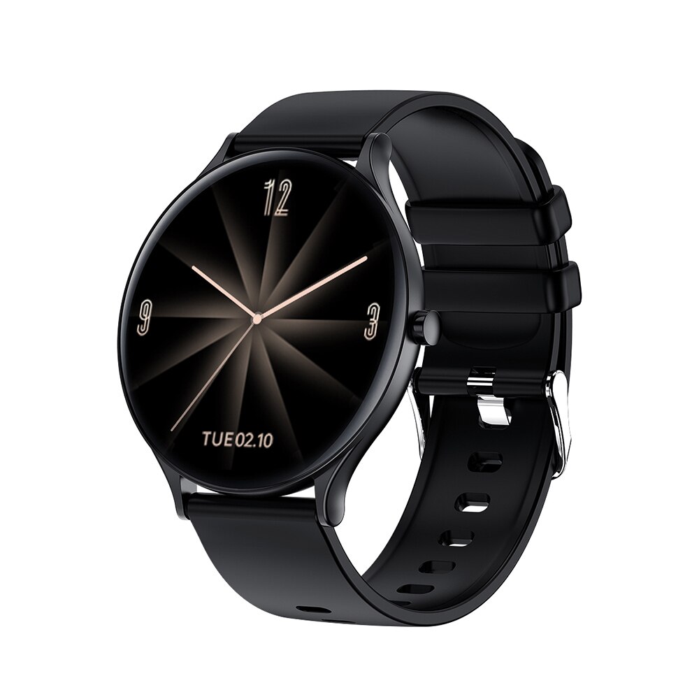 Smart Horloge Mannen Vrouwen Hartslag Bloeddrukmeter Bluetooth Verbinden Smartwatch Fitness Voor Ios Android Horloge Smart: Black