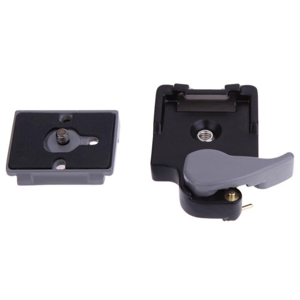 Zwart metalen legering camera 323 quick release adapter met manfrotto 200pl-14 compat plaat