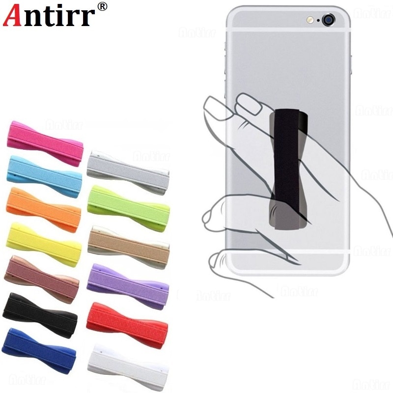 Antirr For iPhone X Samsung huawei Finger Sling Grip Elastic Band Strap Universal Phone Holder Stand for Mobile Phones Tablets