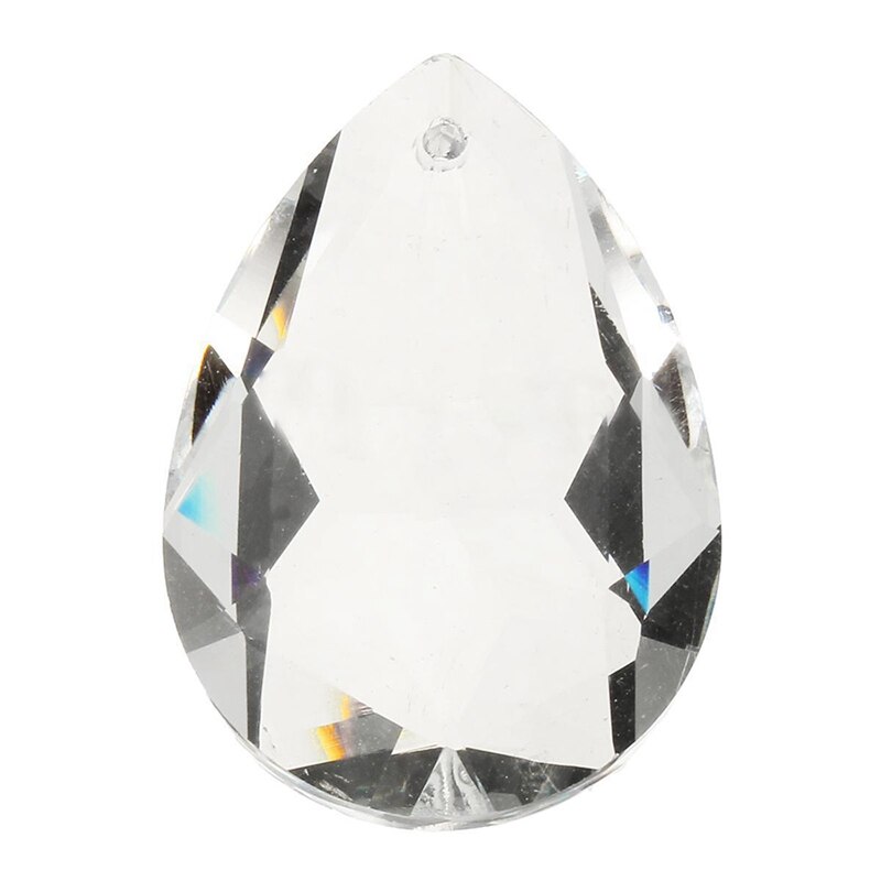 10Pcs Clear Kroonluchter Kristal Verlichting Prisma Opknoping Druppels Hangers 38Mm: Default Title