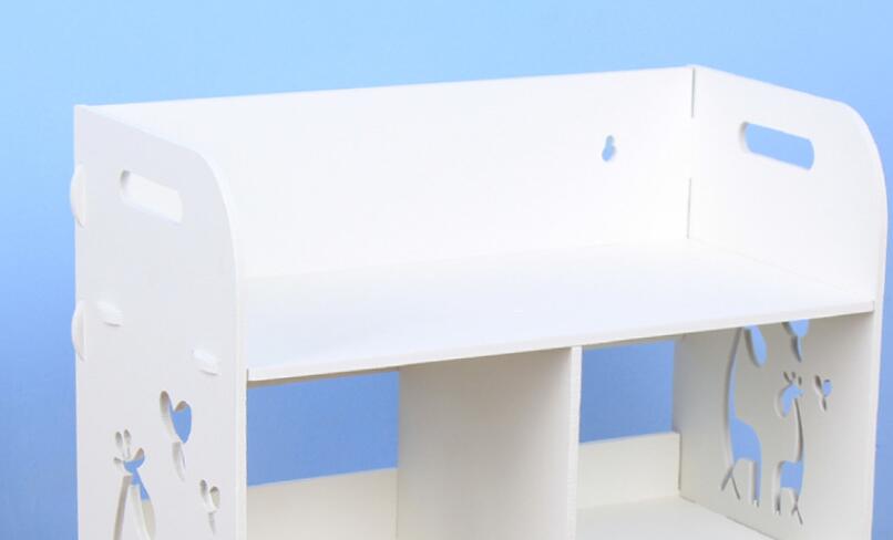 Organizador de maquillaje de belleza de escritorio blanco con cajones, soporte de tocador de plástico de madera, pequeño Almacenamiento de mostrador de baño