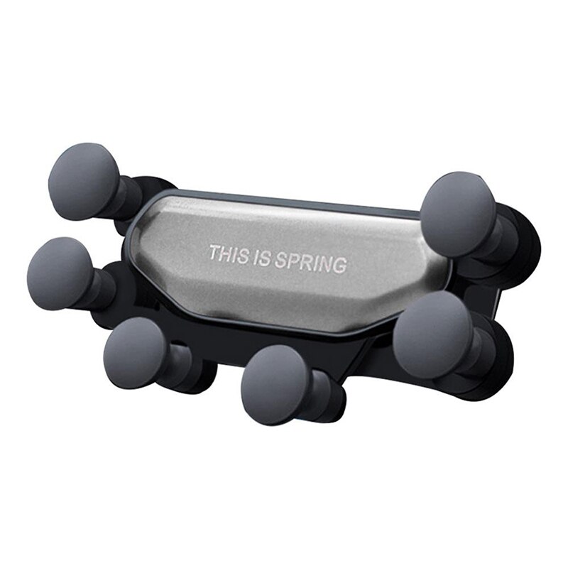Gravity mobiltelefon holder til bilmontering luftventil klip gps holder stativ beslag ingen magnetisk telefon holder til iiphone xiaomi: Sølv-type a