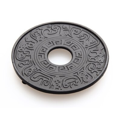 XMT-HOME Cast iron teapot trivets handmade insulation tea tray tea pot base vintage Japanese iron teapots tray 1pc: flower