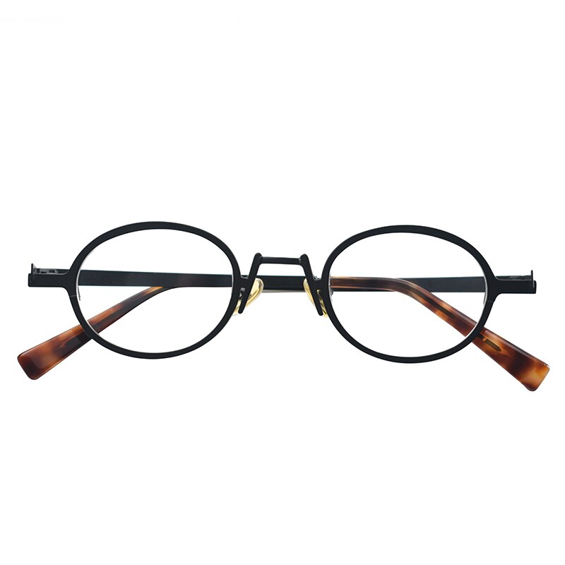 Zerosun montatura per occhiali ovale uomo donna occhiali da lettura Unisex occhiali per prescrizione ottica nero oro