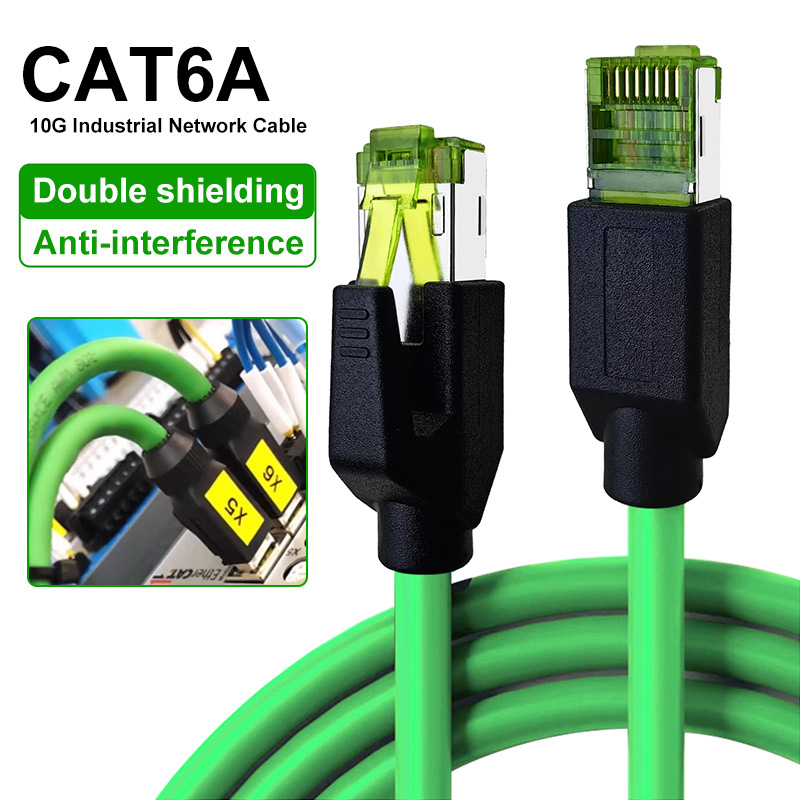 CAT6A Industrial Network Cable Servo High Flexible Profinet Gigabit EtherCAT Double Shield Router Cable Anti-interference