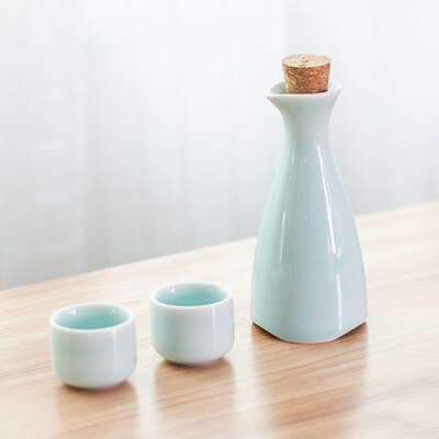 1 kruka  of 2 koppar vintage keramik sake kruka muggar set flagon sprit kopp sprit koppar set japansk sake vin set: Stil 8