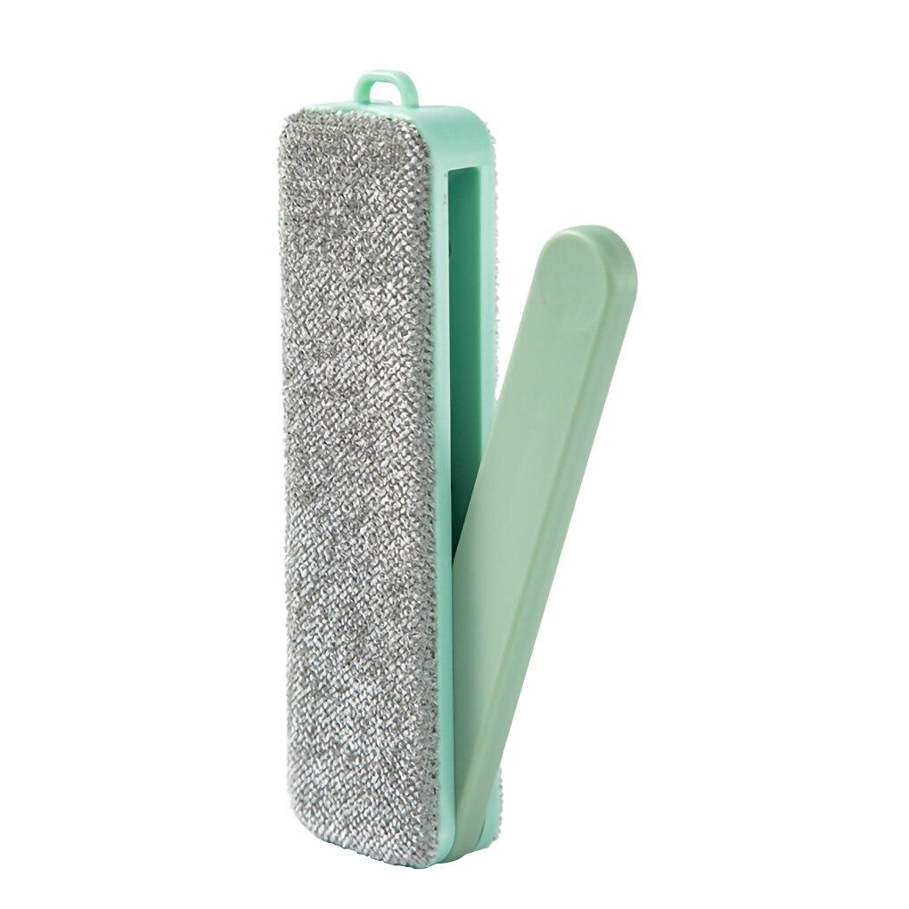 Elektrostatische Ontharing Borstel Vouwen Dubbelzijdig Lint Remover Magic Ontharing Borstel Voor Kleding Jas Pet Fur Remover: Green