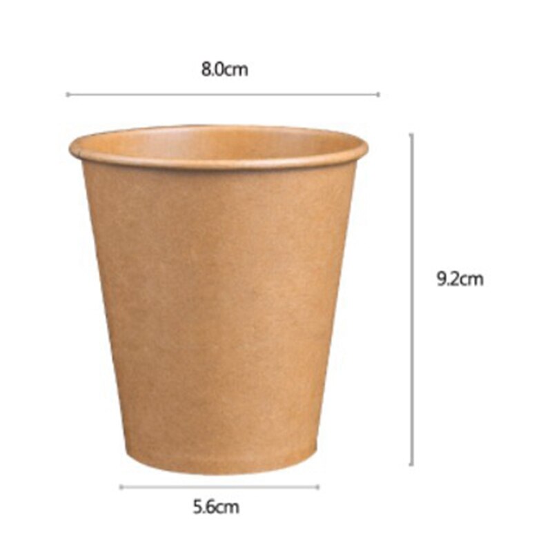 100Pcs/Pack Paper Coffee Cup Disposable Paper Cup Eco Friendly Tea Cup Drinking Accessories