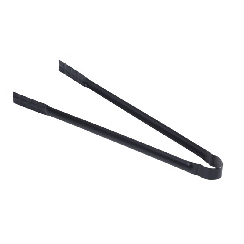 Utensilio de cocina para acampar, utensilio de pinza para barbacoa, portátil, de hierro negro, carbón vegetal, mango de pinza de y práctico, 1 ud.: Default Title