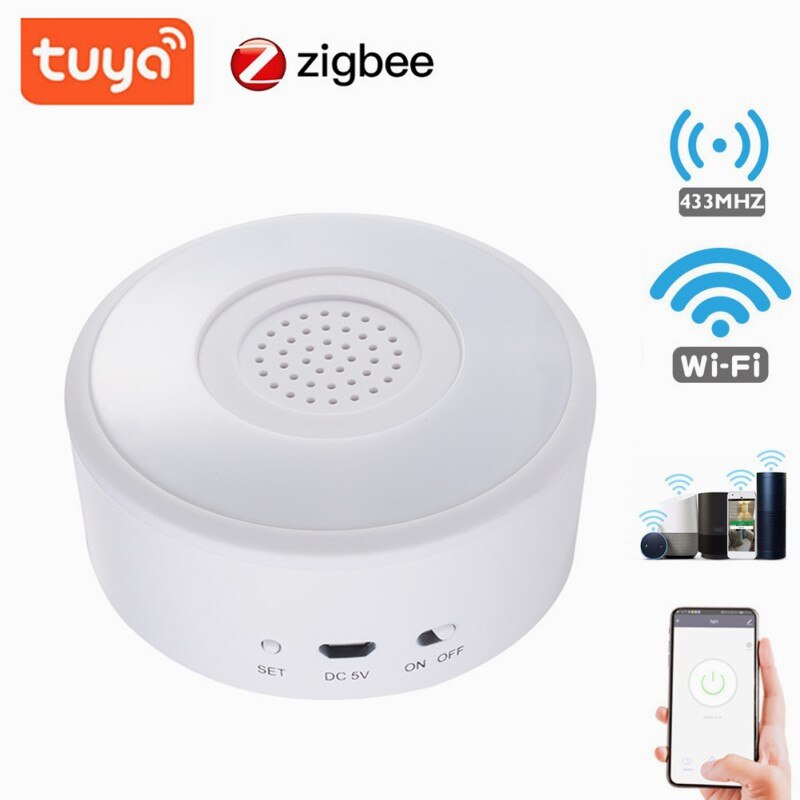 Tuya Zigbee Smart Home Wifi Sound And Light Alarm Wireless Linkage Smart Sound And Light Alarm Horn Siren Smart Alarm Smart Life