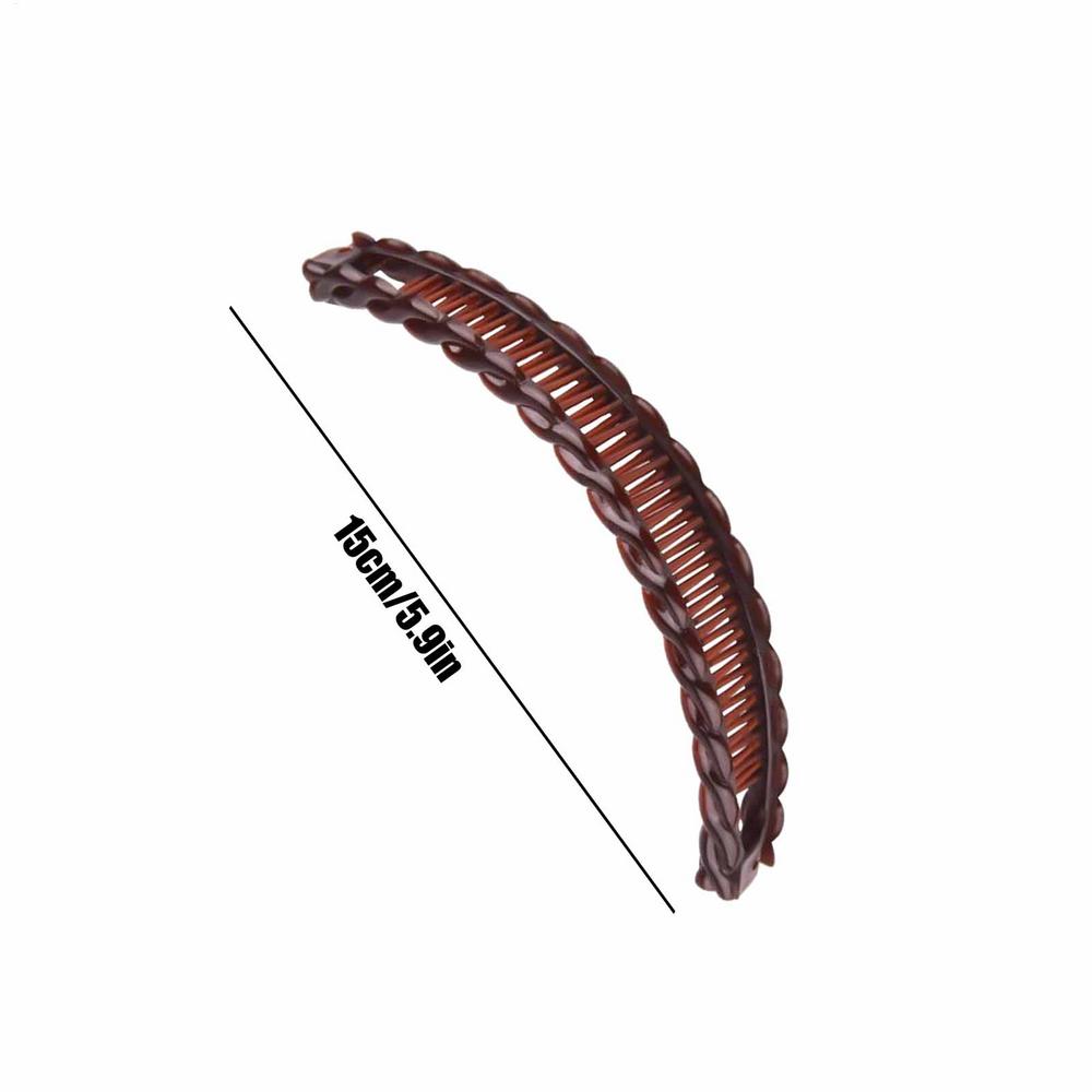Haarspeldjes Vintage Kammen Tool voor dik krullend haaraccessoires Fishtail Haarclip Bananenclip Set voor vrouwen Haarstylingtools: COFFEE