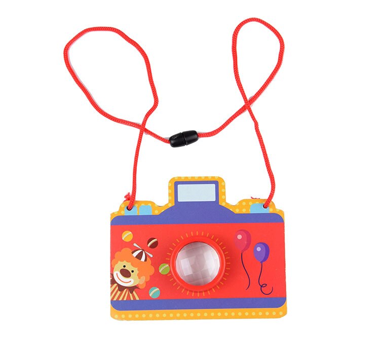 Cartoon Simulatie Camera Caleidoscoop Met Opknoping Kids Magicclassic Leren Kast Speelgoed Voor Kinderen: Rood